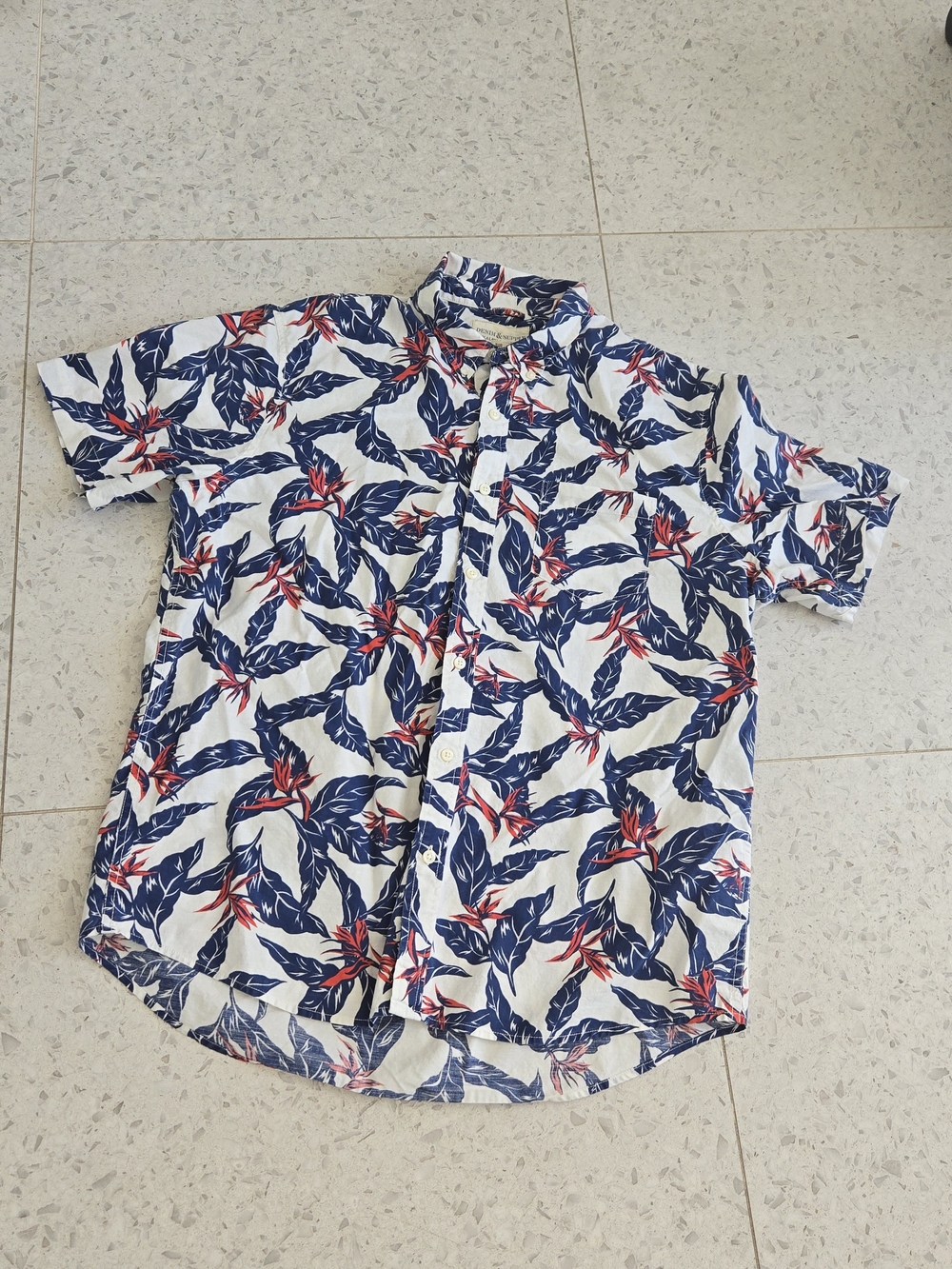 Ralph Lauren Denim & Supply X-Large HAWAIIAN SHIRT Button Down BIRD OF PARADISE
